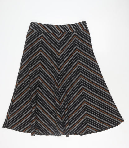 Monsoon Women's Geometric Black Skirt Size 14