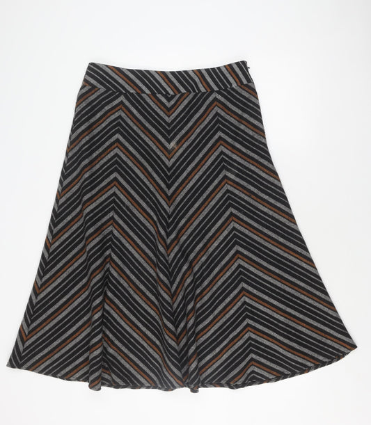 Monsoon Women's Geometric Black Skirt Size 14