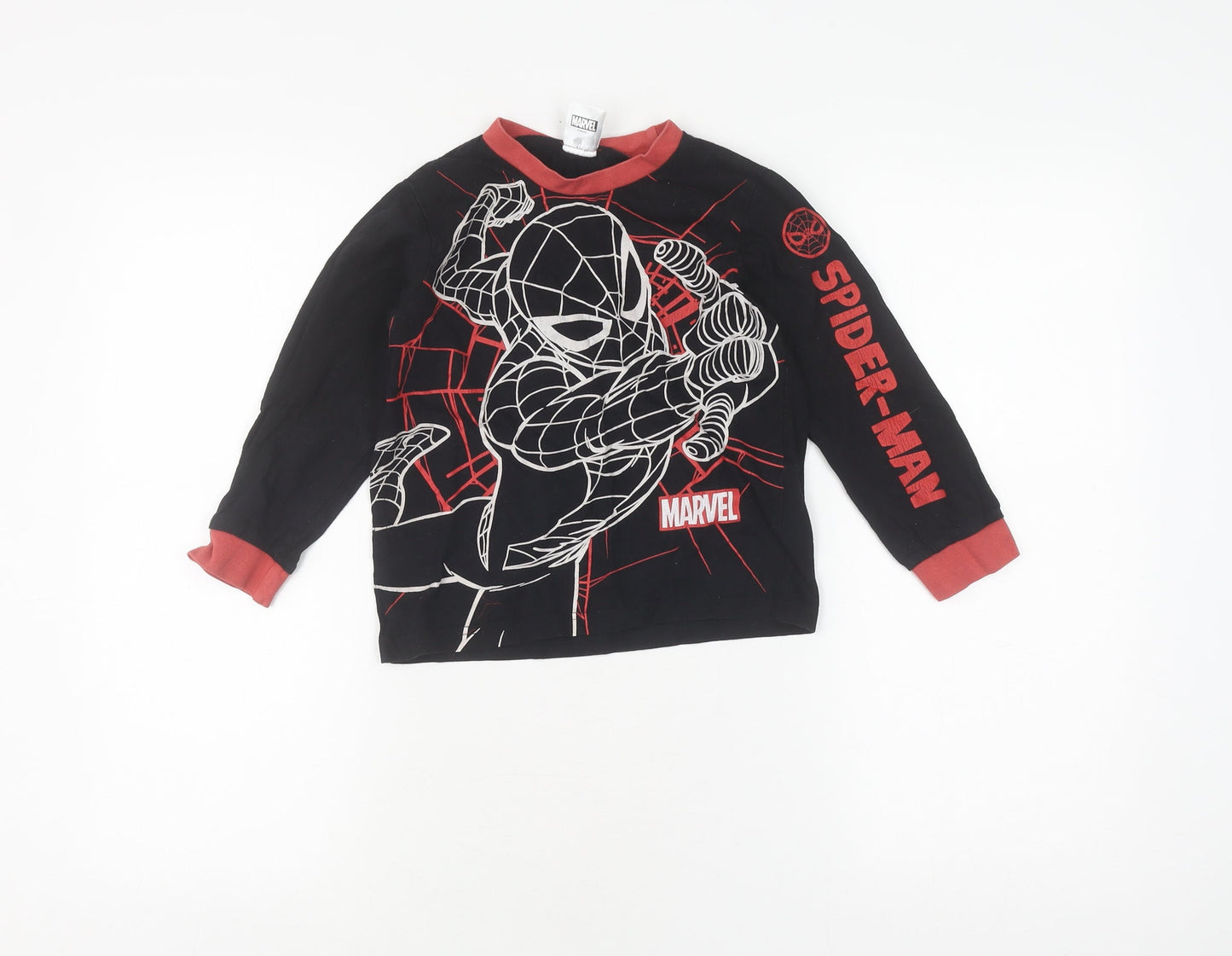Marvel Spider-Man Boys Black Long Sleeve T-Shirt 5-6 Years