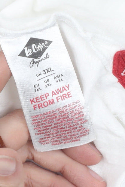 Lee Cooper Men's White 3XL T-Shirt