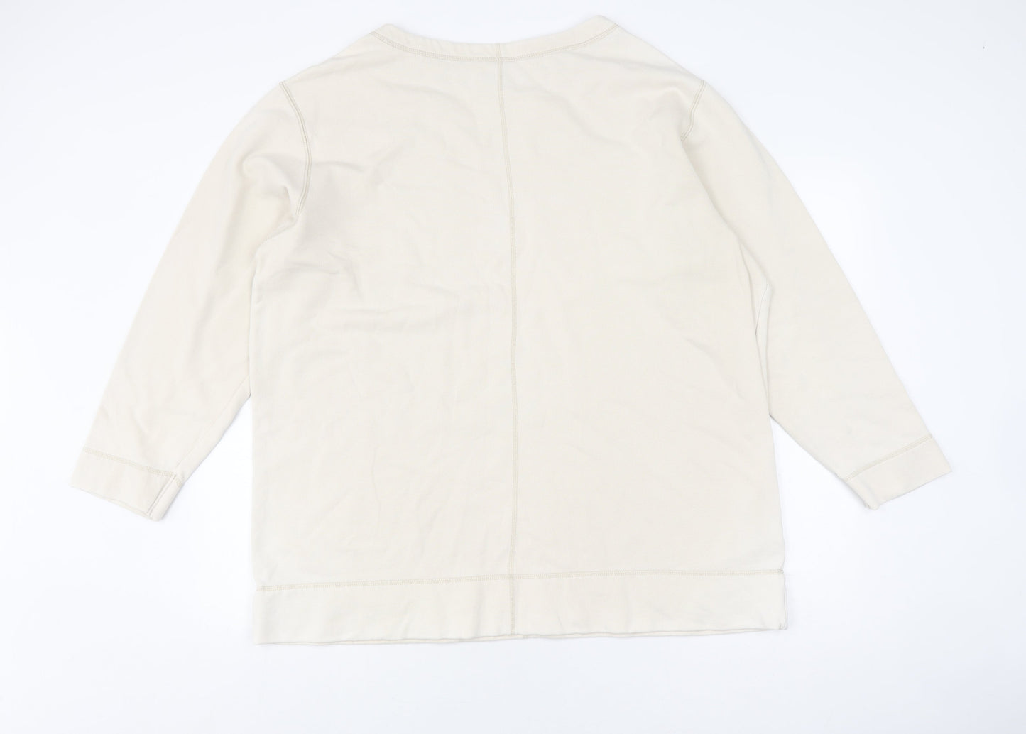 nx Women's Beige XL Sweatshirt, Casual Long Sleeve