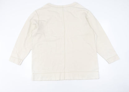nx Women's Beige XL Sweatshirt, Casual Long Sleeve
