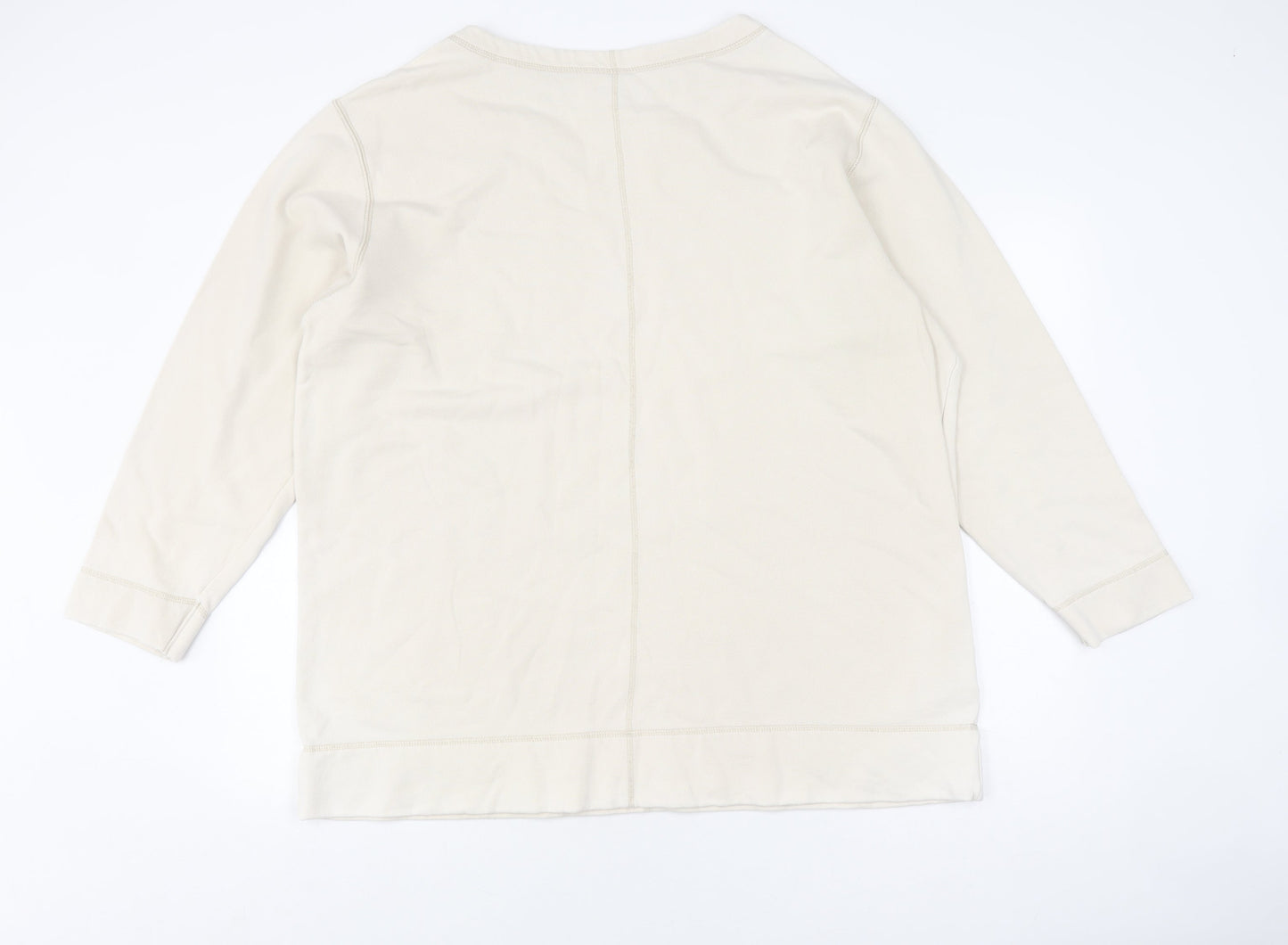 nx Women's Beige XL Sweatshirt, Casual Long Sleeve