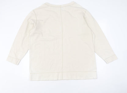 nx Women's Beige XL Sweatshirt, Casual Long Sleeve