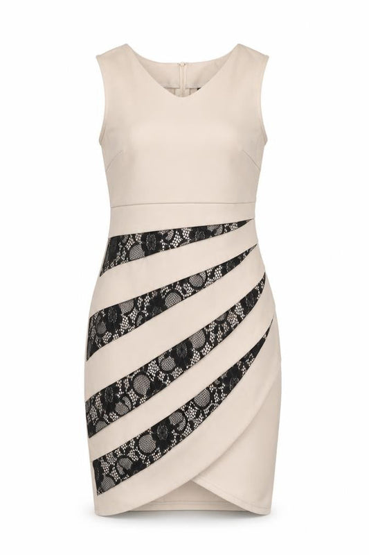 Izabel London Women's Beige Sheath Dress Size 10
