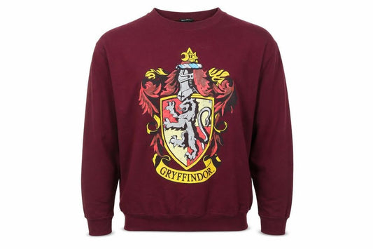 Front view of Harry Potter unisex adults red m gryffindor sweatshirt