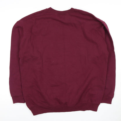Unisex Adults UK Size M Harry Potter Red Pullover Sweatshirt