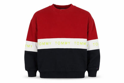 Mens UK Size M Tommy Jeans Multicoloured Pullover Sweatshirt