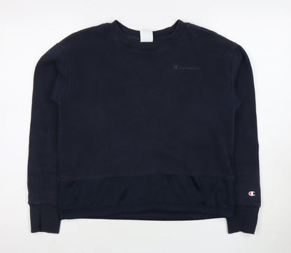 Champion Women's Black Sweatshirt S Logo Pullover