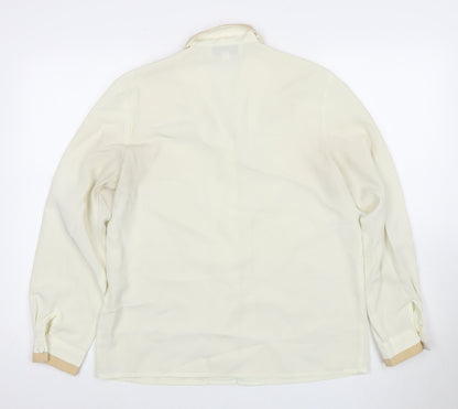 Cappuccini Women's Ivory Button-Up Shirt Size 16