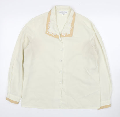 Cappuccini Women's Ivory Button-Up Shirt Size 16