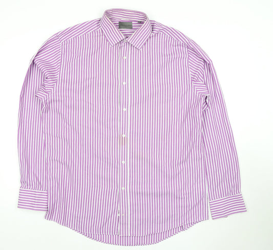 Mens UK Collar Size 16 Dehavilland Smart Purple  Dress Shirt