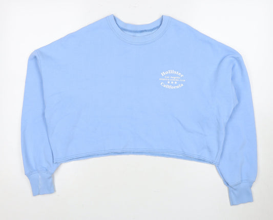 Hollister Women's Blue Pullover Sweatshirt XS