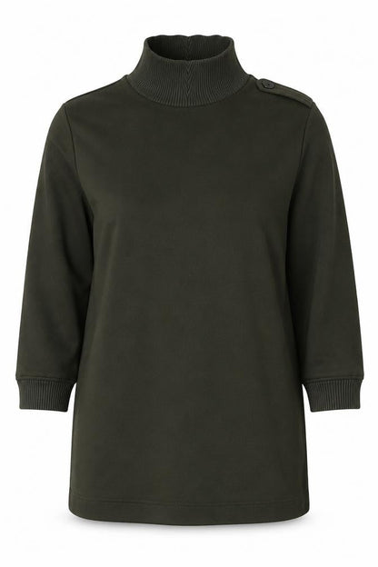 River Island Women's Green Roll Neck Sweatshirt, Size L
