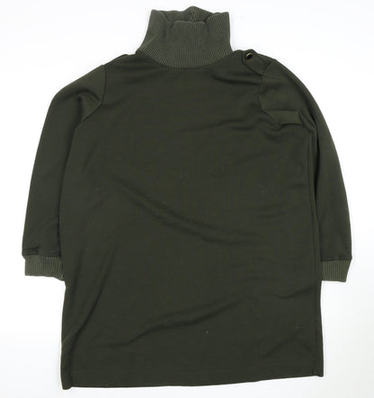 River Island Women's Green Roll Neck Sweatshirt, Size L