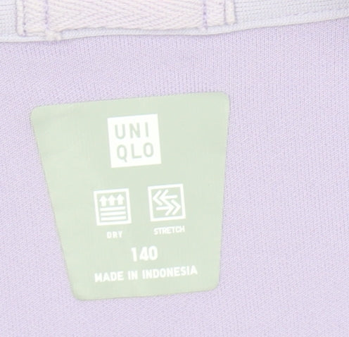 Uniqlo Girls Purple Full Zip Hoodie, Size 11 Years