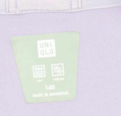 Uniqlo Girls Purple Full Zip Hoodie, Size 11 Years