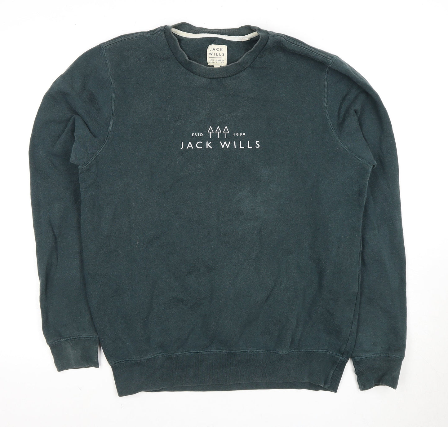 Unisex Adults UK Size L Jack Wills Green Pullover Sweatshirt