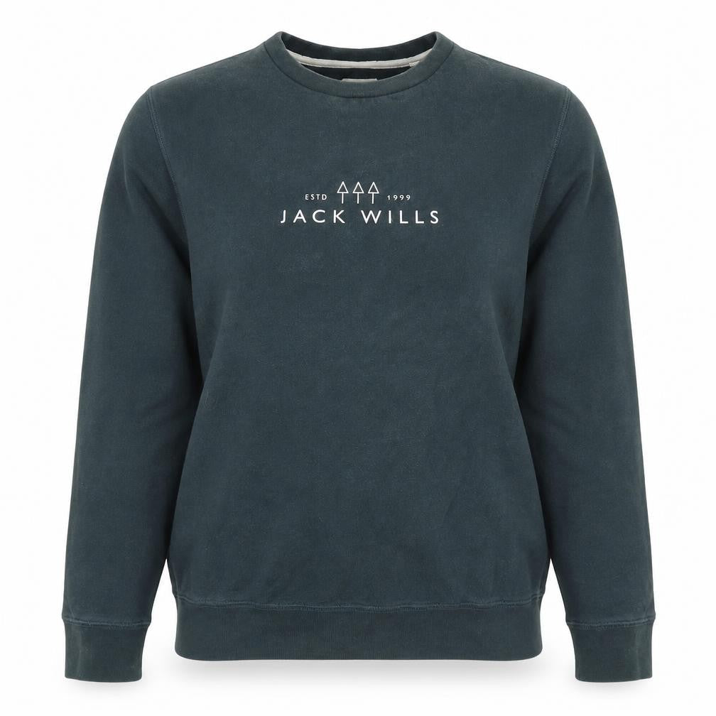 Front view of Jack Wills unisex green pullover sweatshirt l