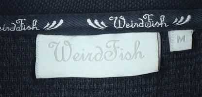 WeirdFish Men's Black Full Zip Sweatshirt M