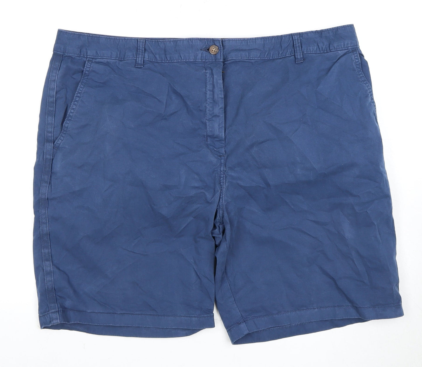 Marks and Spencer Men's Blue Chino Shorts, Size S