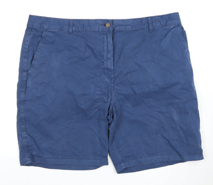 Marks and Spencer Men's Blue Chino Shorts, Size S