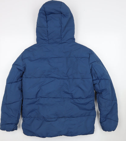 Explorer Boys Blue Puffer Jacket 12 Years Hooded Casual