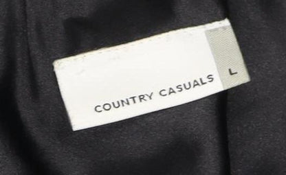 Country Casuals Black Long Skirt L Women Beaded Elegant