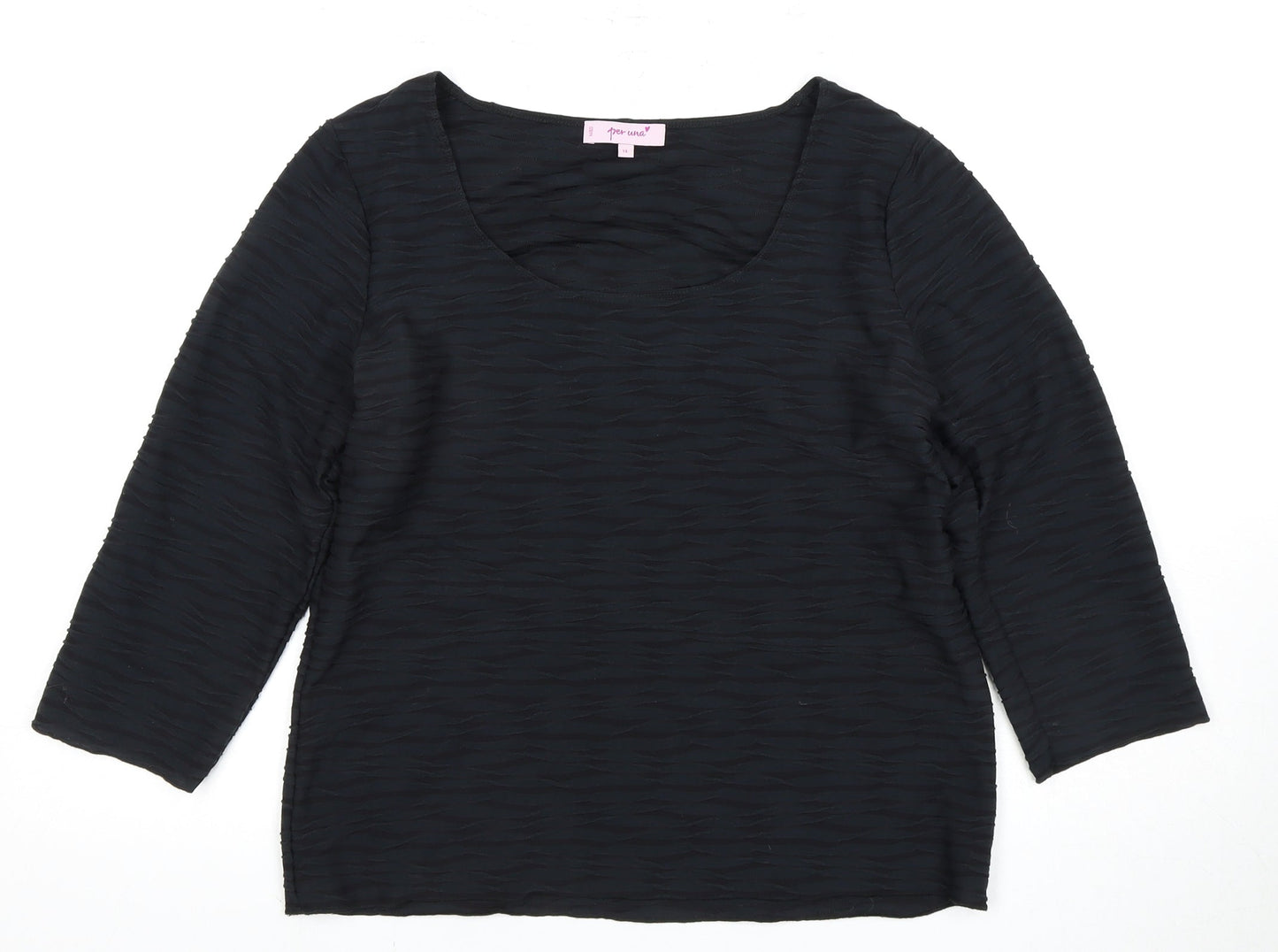 Marks and Spencer Women's Black Scoop Neck Blouse