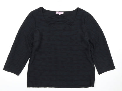 Marks and Spencer Women's Black Scoop Neck Blouse