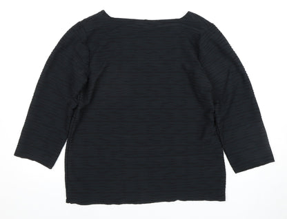 Marks and Spencer Women's Black Scoop Neck Blouse