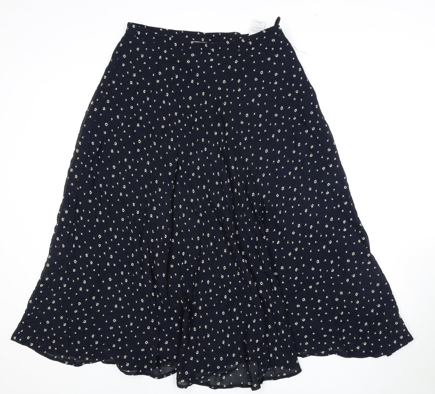 Marks and Spencer Women's Blue Floral A-Line Skirt Size 16