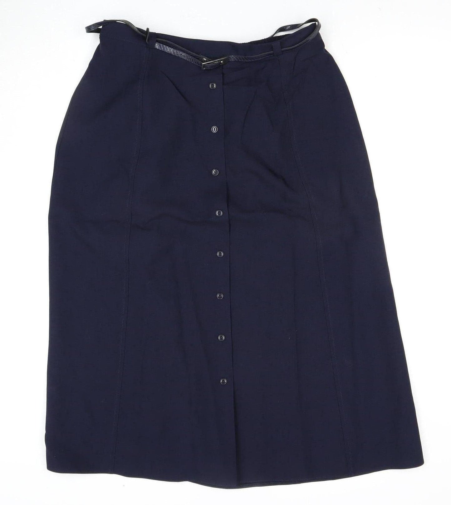 Berkertex Women's Blue Midi Skirt, Size 14, Vintage Style