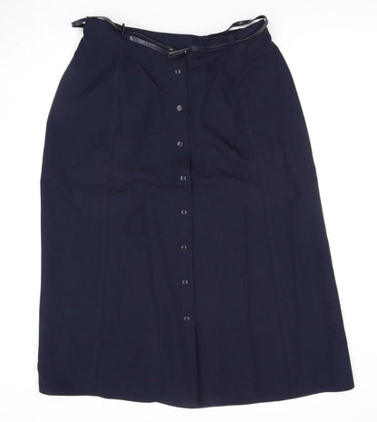 Berkertex Women's Blue Midi Skirt, Size 14, Vintage Style