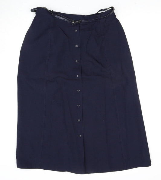 Berkertex Women's Blue Midi Skirt, Size 14, Vintage Style