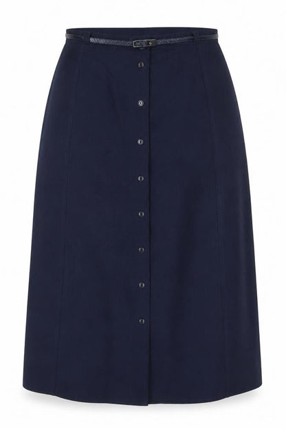 Berkertex Women's Blue Midi Skirt, Size 14, Vintage Style