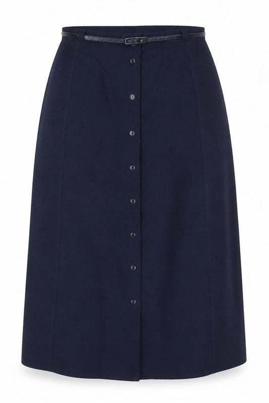 Berkertex Women's Blue Midi Skirt, Size 14, Vintage Style
