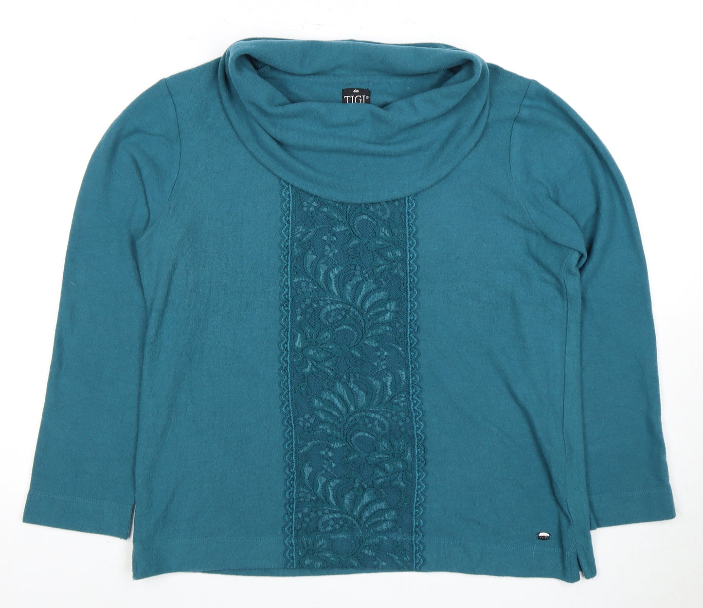 Womens UK Size 14 TIGI Blue Basic Blouse