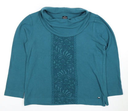 Womens UK Size 14 TIGI Blue Basic Blouse