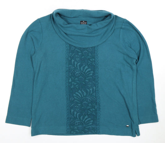 Womens UK Size 14 TIGI Blue Basic Blouse