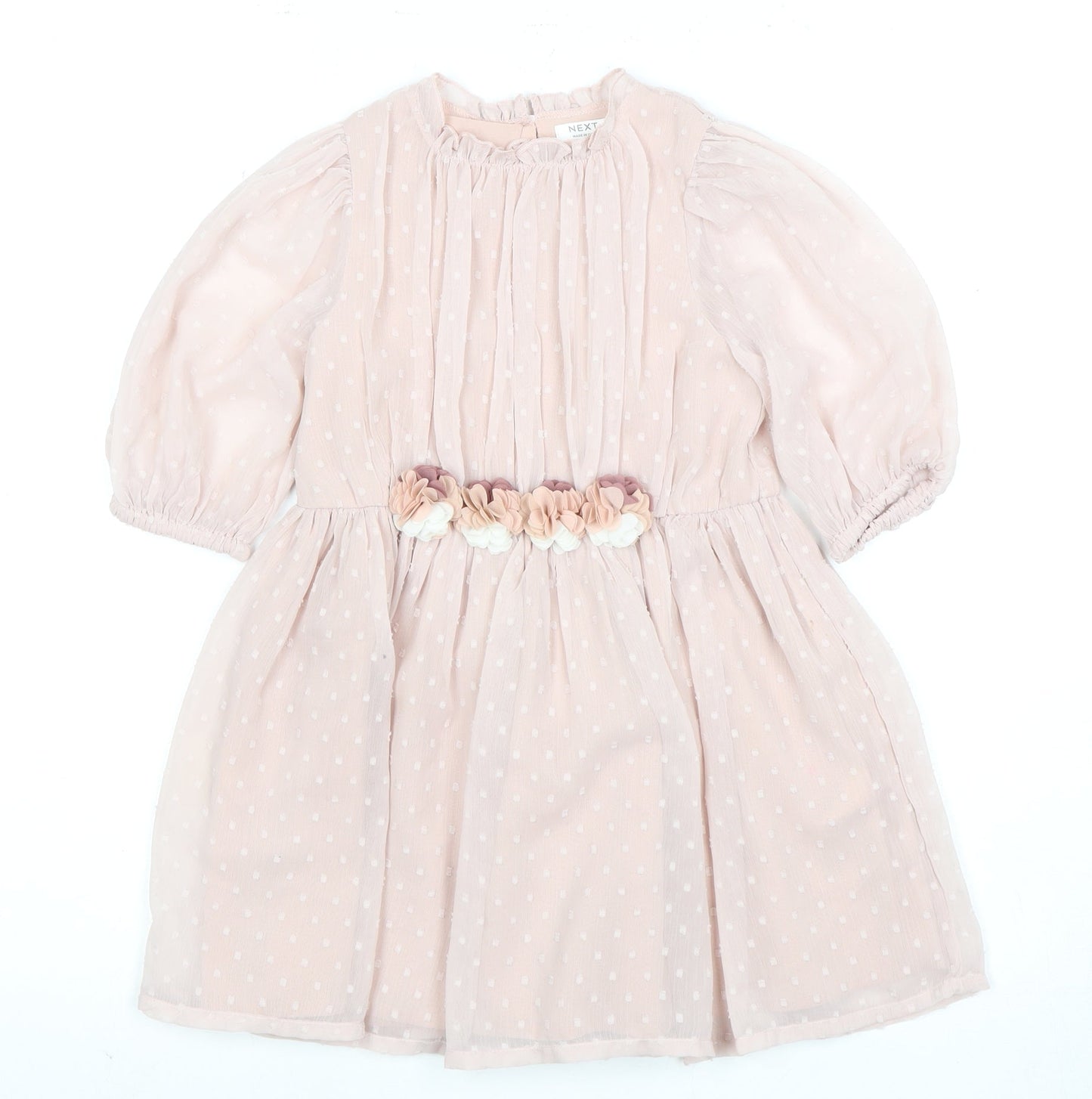 Next Pink A-Line Girls' Dress, 3-4 Years, Party Casual Wear