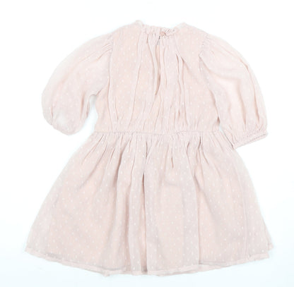 Next Pink A-Line Girls' Dress, 3-4 Years, Party Casual Wear
