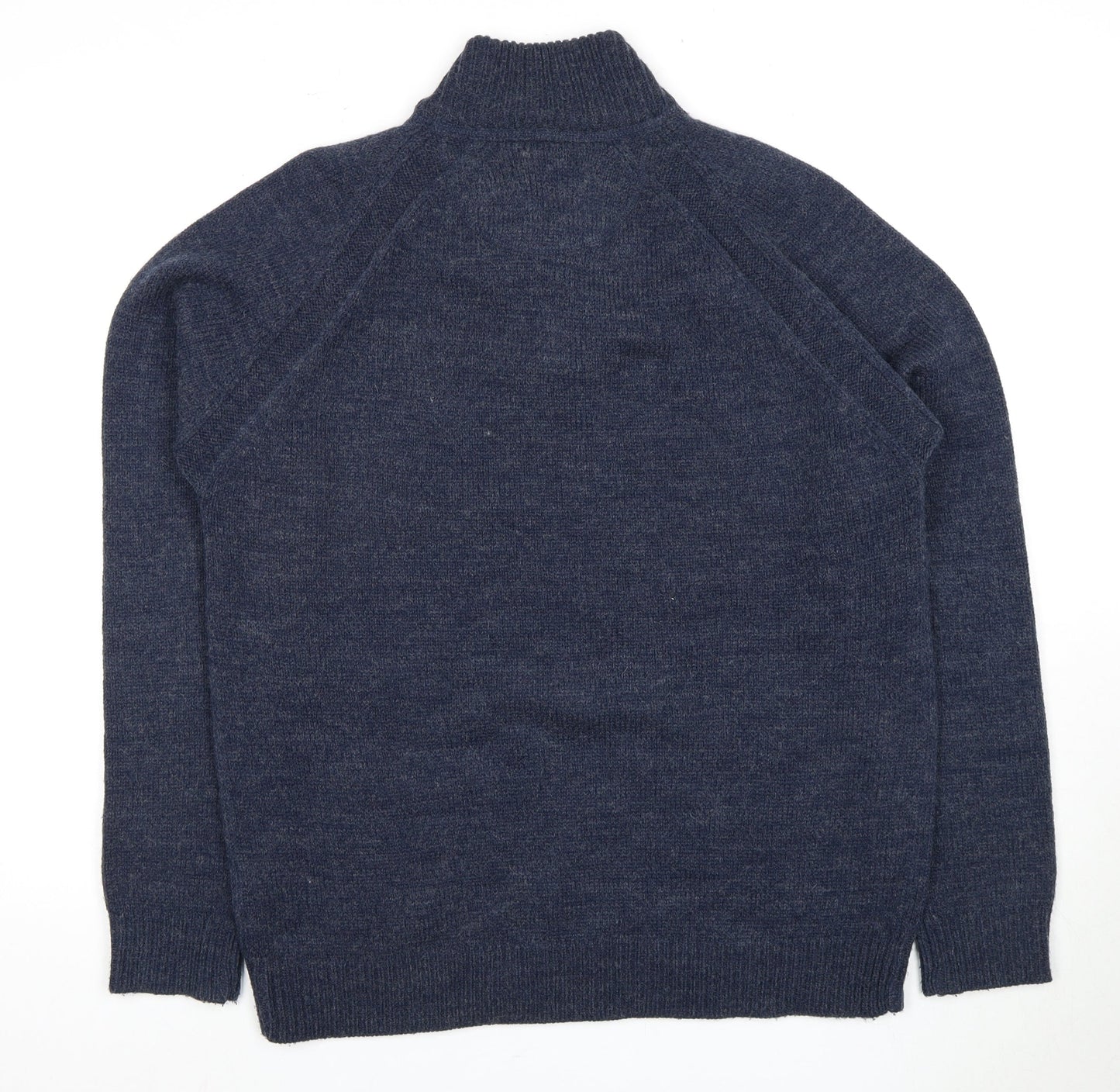 Industrialize Men's Blue Henley Knit Jumper, Size L