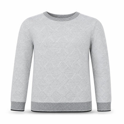 Next Boys Grey Argyle Pullover Jumper Size 7 Years, Cotton Comfort