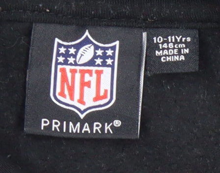 Primark Boys Black NFL Hoodie 10-11 Years