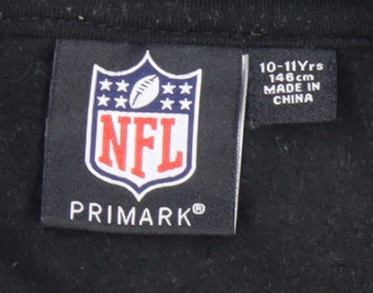 Primark Boys Black NFL Hoodie 10-11 Years