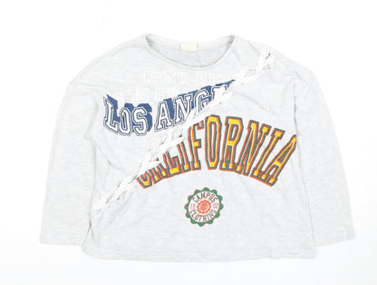 Zara Kids Girls Multicoloured Long Sleeve Graphic T-Shirt 12-13Y