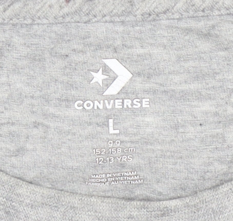 Converse Boys Grey Graphic Logo T-Shirt 12-13 Years