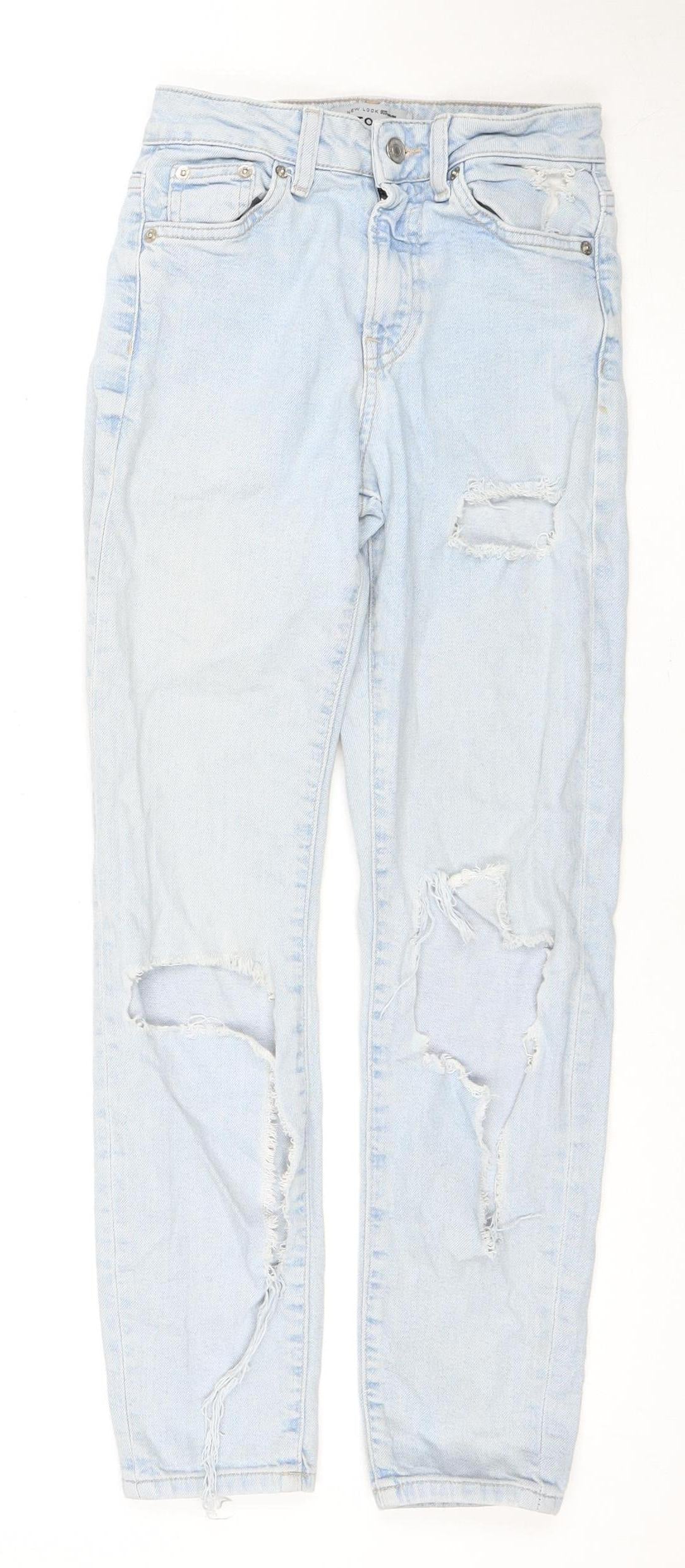 New Look Girls Blue Skinny Ripped Jeans Age 11 Casual