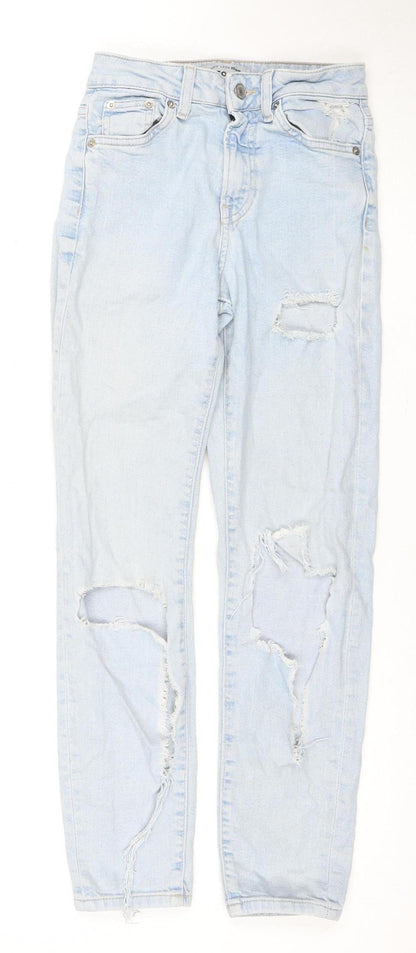 New Look Girls Blue Skinny Ripped Jeans Age 11 Casual